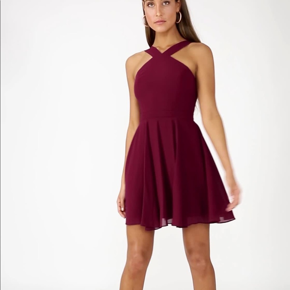 Lulus forevermore cross neck dress